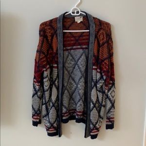 Multi colored cardigan sweater